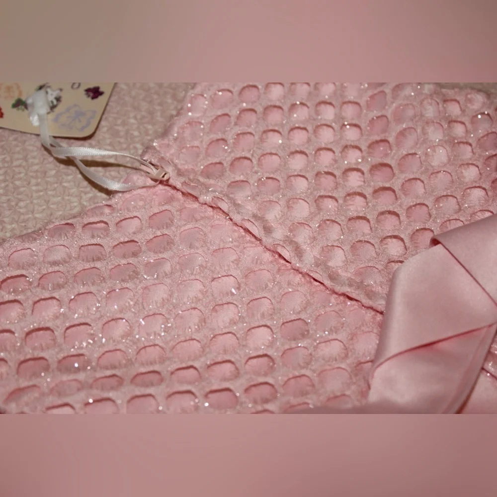 Jup’ Elle Pink 12 months Baby Girl Dress Formal Pageant BRAND NEW Party Dress - Picture 5 of 8